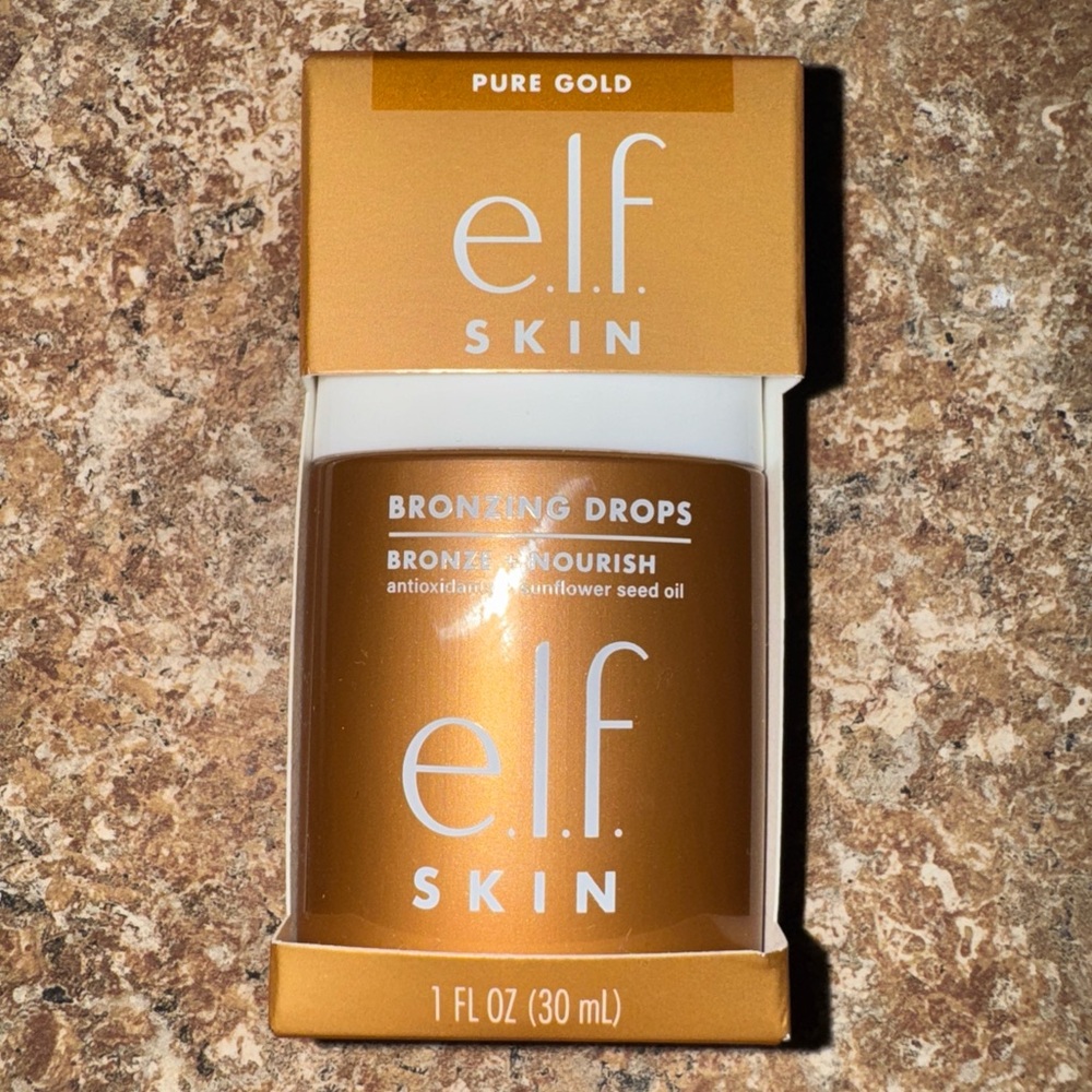 ELF Bronzing Drops PURE GOLD BRONZE 2 FULL SZ 1oz/30mL SEALED BOX